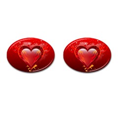 Heart Cufflinks (oval) by EnjoymentArt