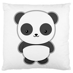 Kawaii Panda Large Flano Cushion Cases (one Side)  by KawaiiKawaii