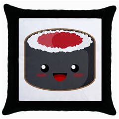 Kawaii Sushi Throw Pillow Cases (black) by KawaiiKawaii