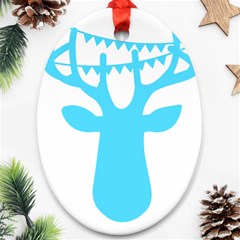 Party Deer With Bunting Ornament (oval)  by CraftyLittleNodes