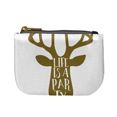 Life Is A Party Buck Deer Mini Coin Purses by CraftyLittleNodes