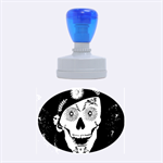 Funny Happy Skull Rubber Oval Stamps 1.88 x1.37  Stamp