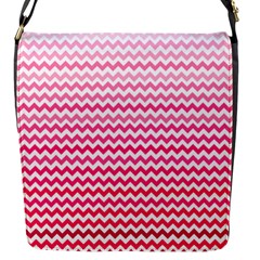 Pink Gradient Chevron Flap Messenger Bag (s) by CraftyLittleNodes