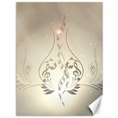 Music, Piano With Clef On Soft Background Canvas 36  X 48   by FantasyWorld7