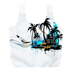 Surfing Full Print Recycle Bags (l)  by EnjoymentArt