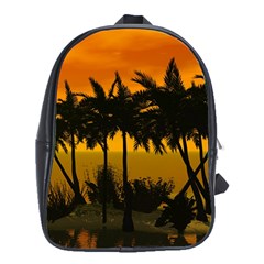 Sunset Over The Beach School Bags (xl)  by FantasyWorld7