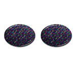 Polka Dot Sparkley Jewels 2 Cufflinks (Oval) Front(Pair)