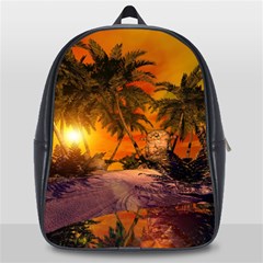 Wonderful Sunset In  A Fantasy World School Bags(large)  by FantasyWorld7