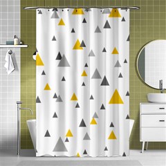 Pastel Random Triangles Modern Pattern Shower Curtain 48  X 72  (small)  by Dushan