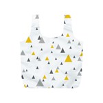 Pastel Random Triangles Modern Pattern Full Print Recycle Bags (S)  Front