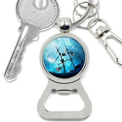 Underwater World With Shipwreck And Dolphin Bottle Opener Key Chains by FantasyWorld7