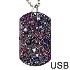Sci Fi Fantasy Cosmos Pink Dog Tag Usb Flash (two Sides)  by ImpressiveMoments