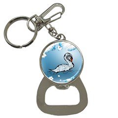 Wonderful Swan Made Of Floral Elements Bottle Opener Key Chains by FantasyWorld7