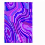 Retro Abstract Blue Pink Small Garden Flag (Two Sides) Front