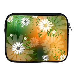 Beautiful Flowers With Leaves On Soft Background Apple Ipad 2/3/4 Zipper Cases by FantasyWorld7