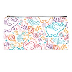 Cute Pastel Tones Elephant Pattern Pencil Cases by Dushan