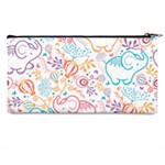 Cute pastel tones elephant pattern Pencil Cases Back