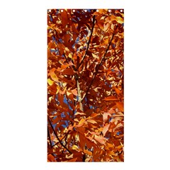 Orange Leaves Shower Curtain 36  X 72  (stall)  by trendistuff