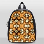 Faux Animal Print Pattern School Bags (Small)  Front