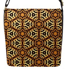 Faux Animal Print Pattern Flap Messenger Bag (s) by GardenOfOphir