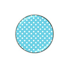 Sky Blue Polka Dots Hat Clip Ball Marker (10 Pack) by GardenOfOphir