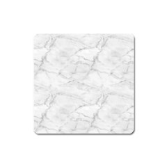 White Marble 2 Square Magnet