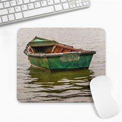 Old Fishing Boat At Santa Lucia River In Montevideo Large Mousepads by dflcprints