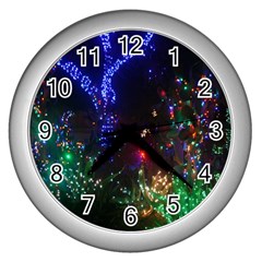 Christmas Lights 2 Wall Clocks (silver)  by trendistuff