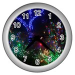 CHRISTMAS LIGHTS 2 Wall Clocks (Silver)  Front