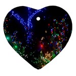 CHRISTMAS LIGHTS 2 Heart Ornament (2 Sides) Front