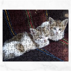 Kitty Twins Rectangular Jigsaw Puzzl by trendistuff