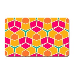 Shapes In Retro Colors Pattern			magnet (rectangular) by LalyLauraFLM