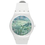 Nature Photo Collage Round Plastic Sport Watch (M) Front