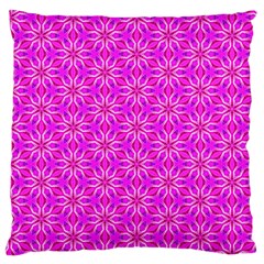 Pink Snowflakes Spinning In Winter Large Cushion Case (one Side) by DianeClancy