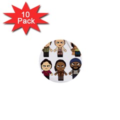 The Walking Dead   Main Characters Chibi   Amc Walking Dead   Manga Dead 1  Mini Buttons (10 Pack)  by PTsImaginarium