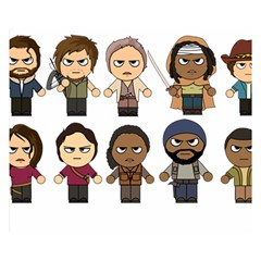 The Walking Dead   Main Characters Chibi   Amc Walking Dead   Manga Dead Double Sided Flano Blanket (small)  by PTsImaginarium