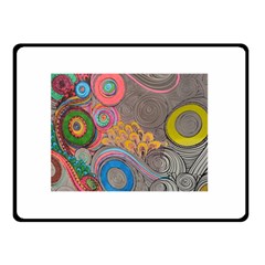 Rainbow Passion Double Sided Fleece Blanket (small)  by SugaPlumsEmporium