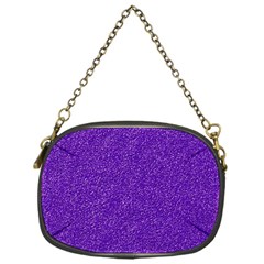 Festive Purple Glitter Texture Chain Purses (one Side)  by yoursparklingshop