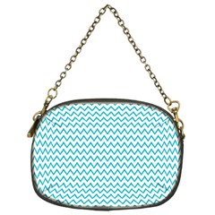 Blue White Chevron Chain Purses (one Side)  by yoursparklingshop