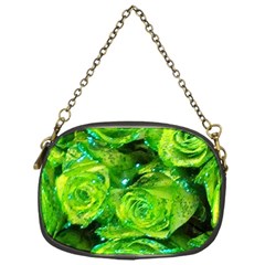 Festive Green Glitter Roses Valentine Love  Chain Purses (one Side)  by yoursparklingshop