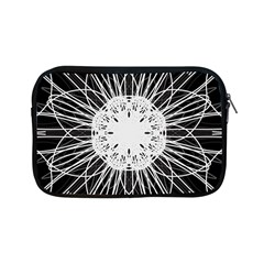 Black And White Flower Mandala Art Kaleidoscope Apple Ipad Mini Zipper Cases by yoursparklingshop