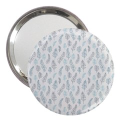 Turquoise Damask Pattern 3  Handbag Mirrors by Zandiepants