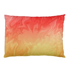 Ombre Orange Yellow Pillow Case (two Sides) by BrightVibesDesign