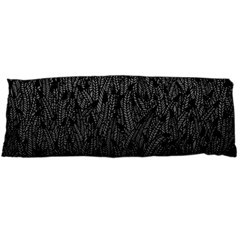 Grey Ombre Feather Pattern, Black, Body Pillow Case (dakimakura) by Zandiepants