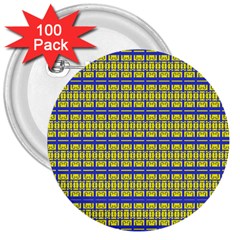 No Vaccine 3  Buttons (100 Pack)  by MRTACPANS