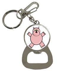 Pink Rhino Bottle Opener Key Chains by Valentinaart