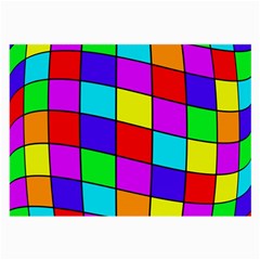 Colorful Cubes Large Glasses Cloth (2-side) by Valentinaart