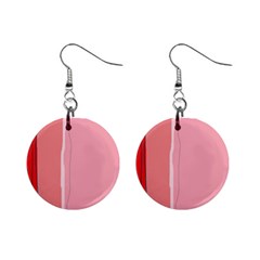 Red And Pink Lines Mini Button Earrings by Valentinaart