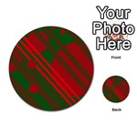 Red and green abstract design Multi-purpose Cards (Round)  Front 10