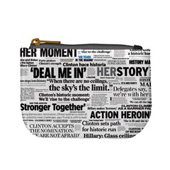 Hillary 2016 Historic Headlines Mini Coin Purses by blueamerica